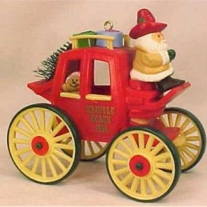 1988 Hallmark Here Cones Santa Claus Kringle Koach Ornament